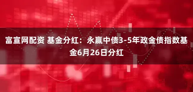 富宣网配资 基金分红：永赢中债3-5年政金债指数基金6月26日分红