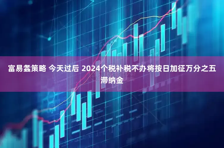 富易螽策略 今天过后 2024个税补税不办将按日加征万分之五滞纳金
