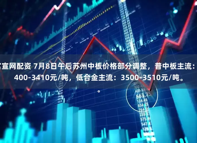 富宣网配资 7月8日午后苏州中板价格部分调整，普中板主流：3400-3410元/吨，低合金主流：3500-3510元/吨。