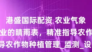 港盛国际配资 农业气象站：智慧农业的睛雨表，精准指导农作物种植管理_监测_设备_农田