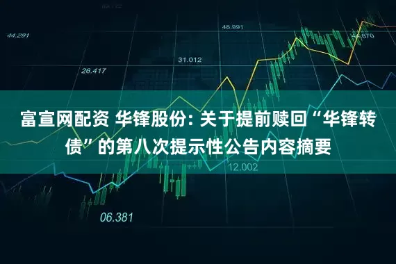 富宣网配资 华锋股份: 关于提前赎回“华锋转债”的第八次提示性公告内容摘要